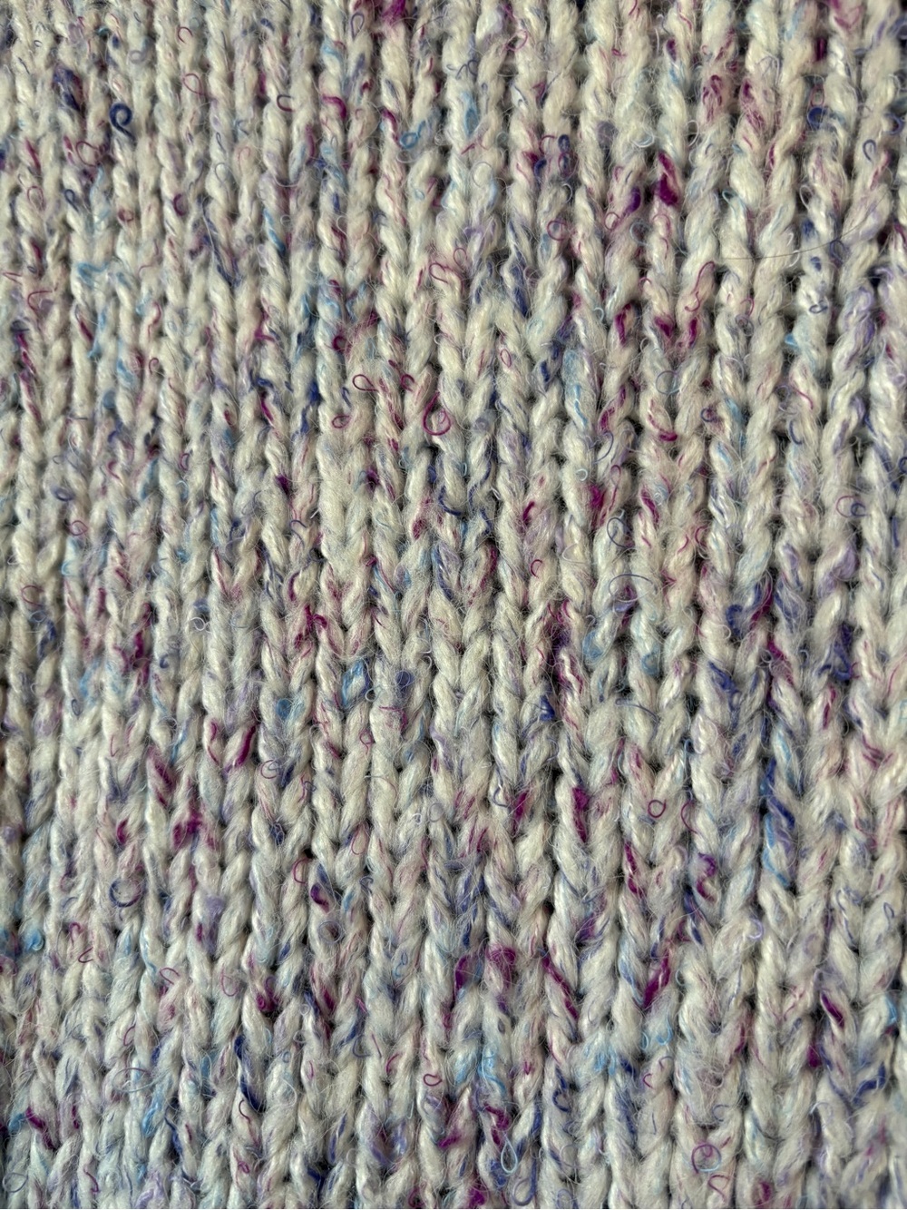 Icône Simons Lavender Periwinkle Confetti Marled Knit Crewneck Sweater Small S - Picture 4 of 6